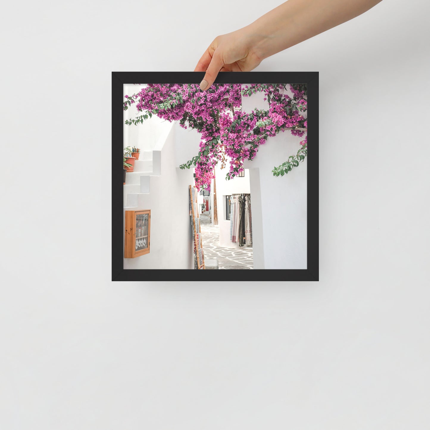 Santorini framed photo paper poster