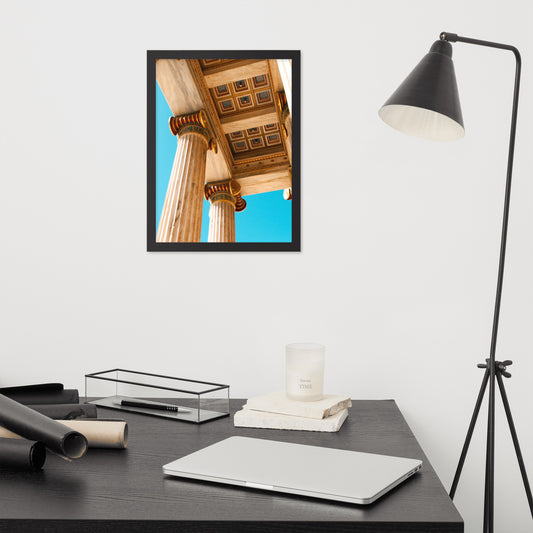 Ancient Athens framed photo paper poster