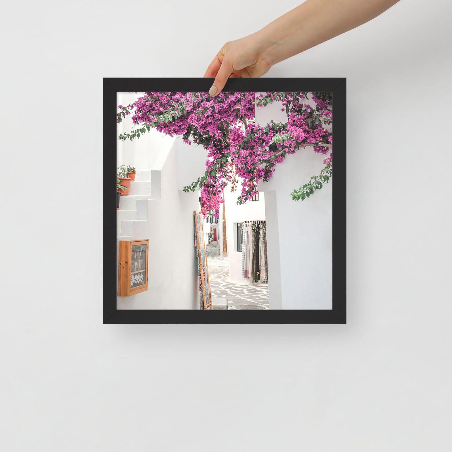 Santorini framed photo paper poster