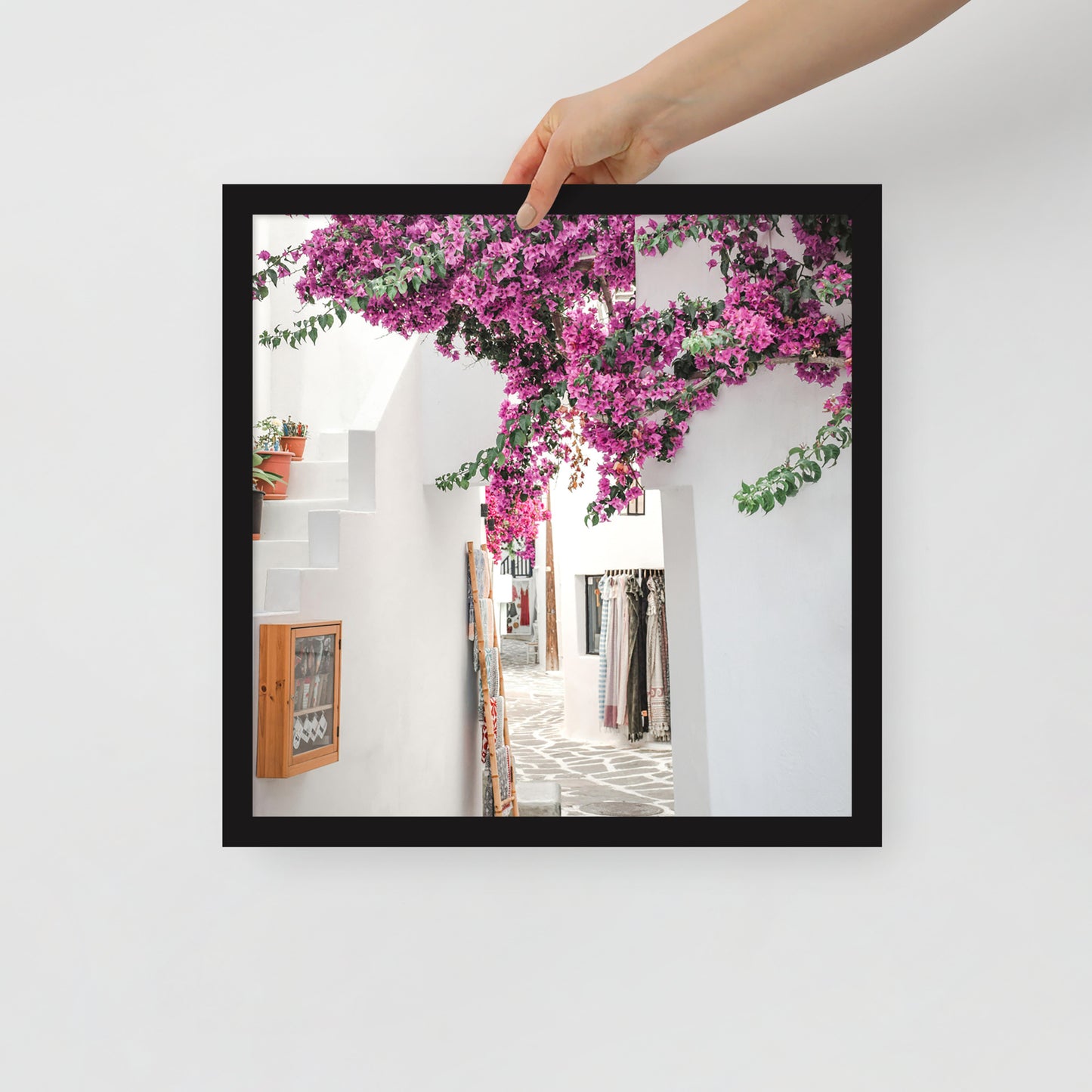 Santorini framed photo paper poster