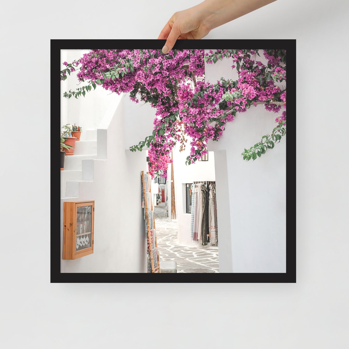 Santorini framed photo paper poster