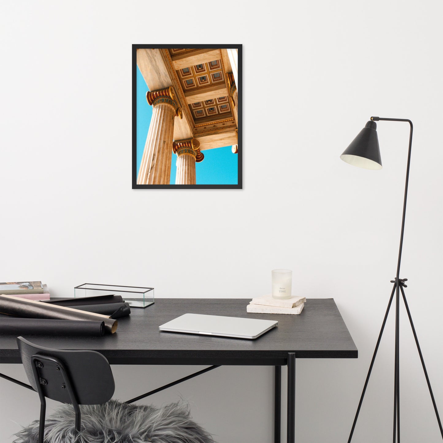 Ancient Athens framed photo paper poster