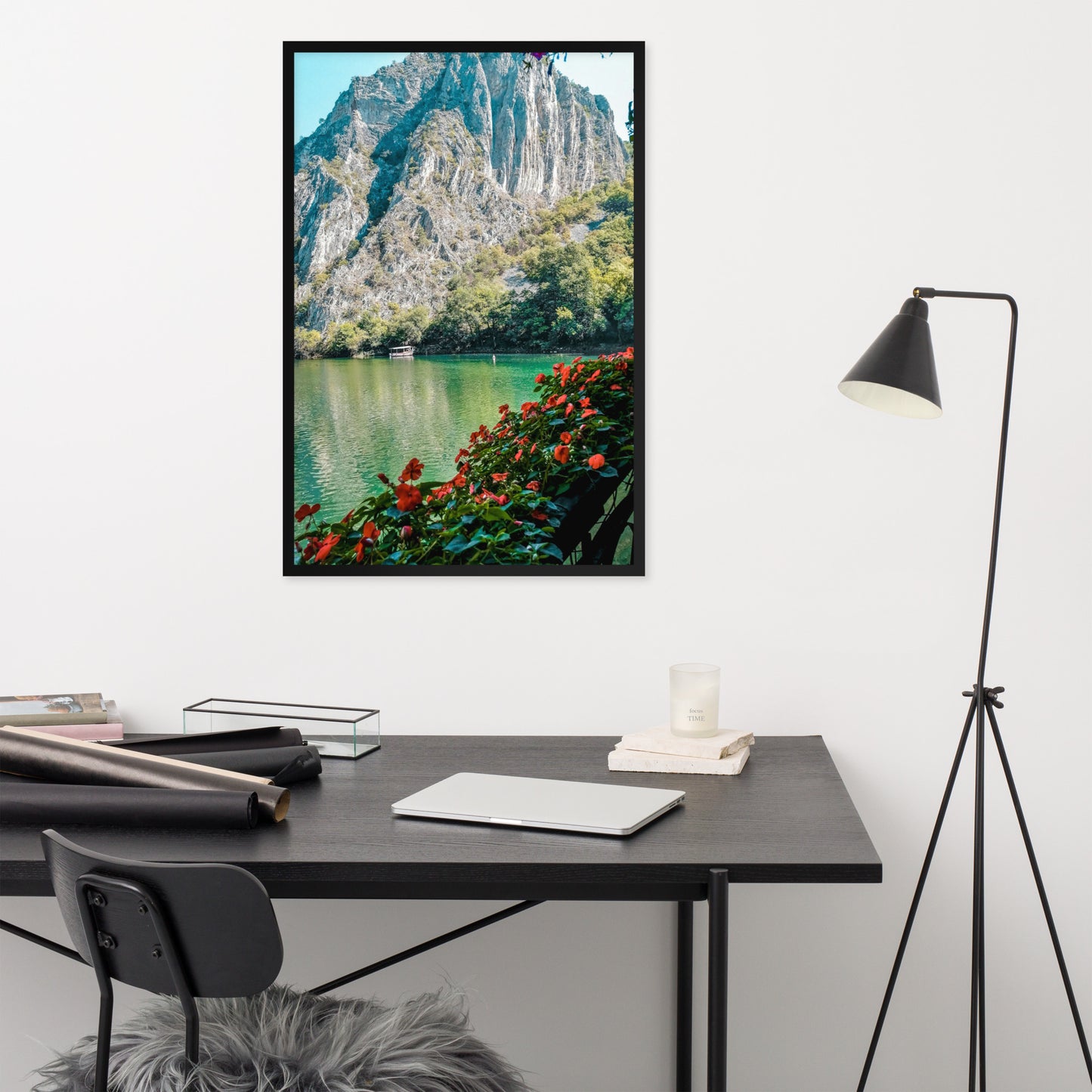 Matka lake framed photo paper poster