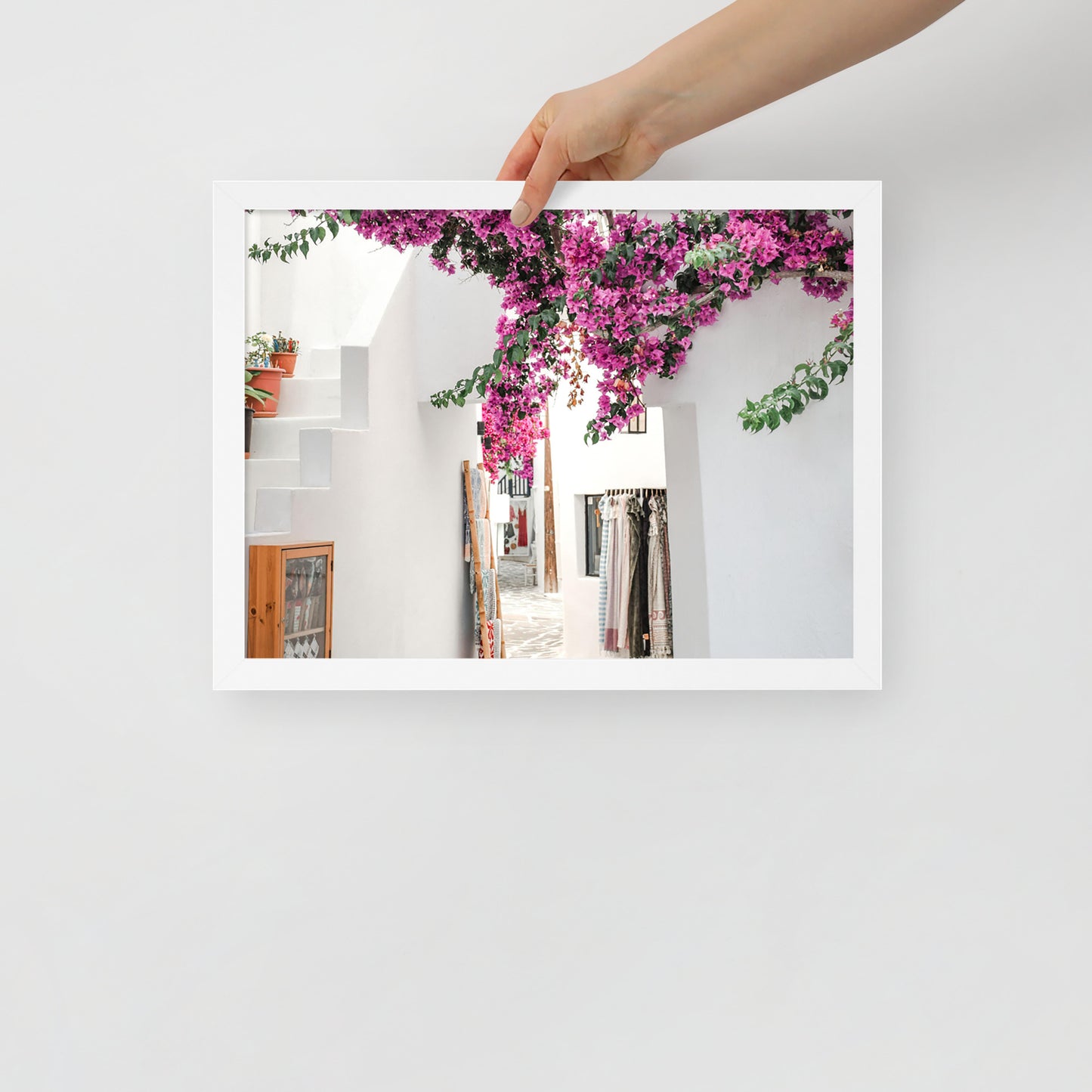 Santorini framed photo paper poster