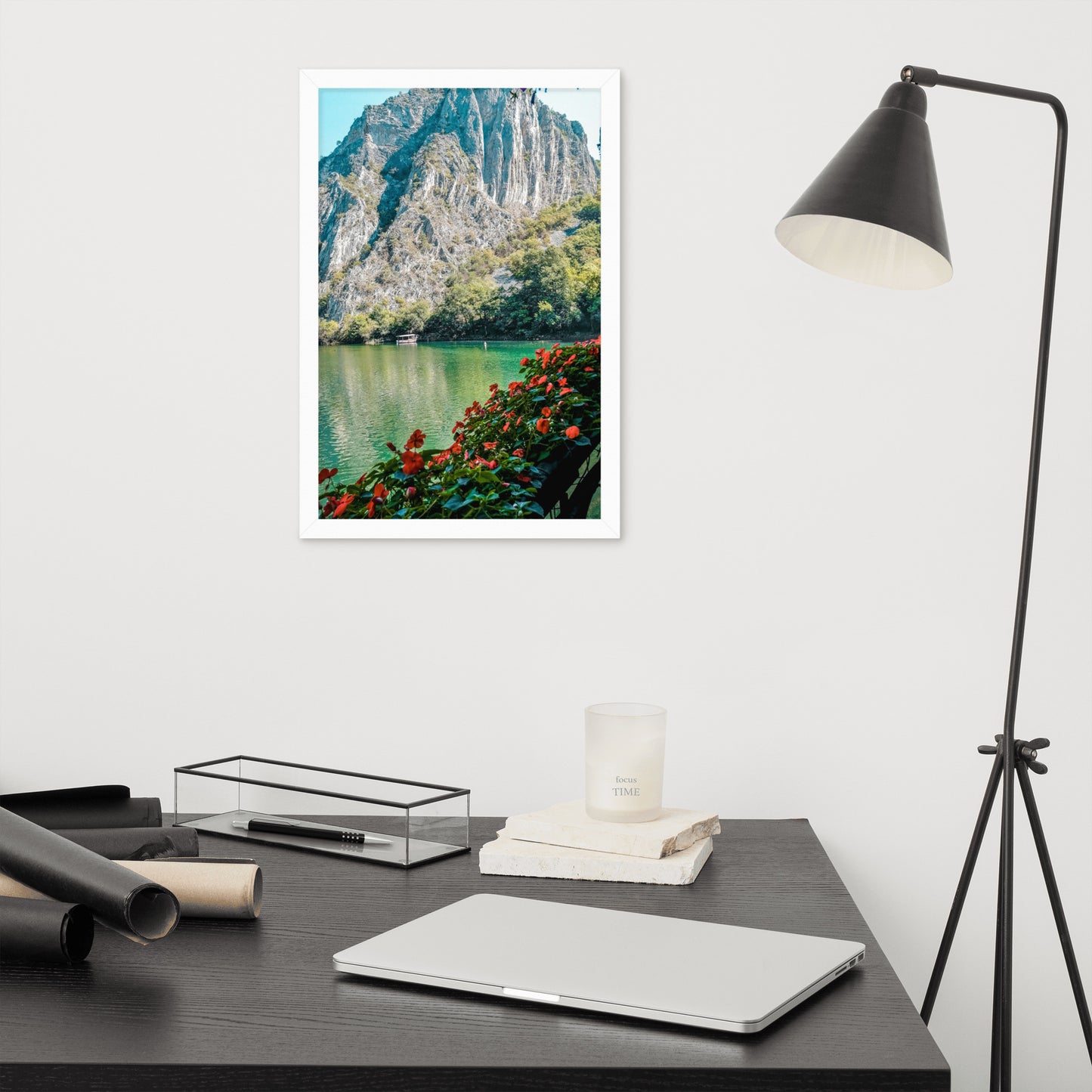 Matka lake framed photo paper poster