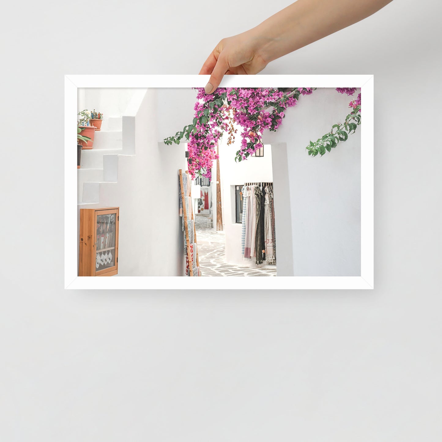 Santorini framed photo paper poster