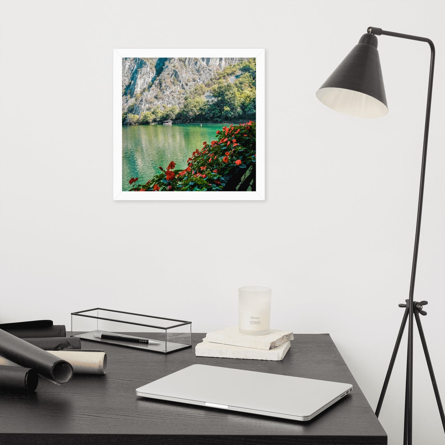 Matka lake framed photo paper poster