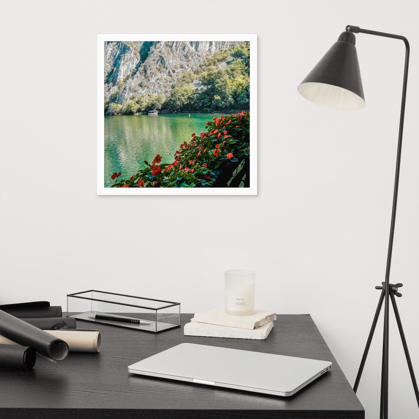 Matka lake framed photo paper poster