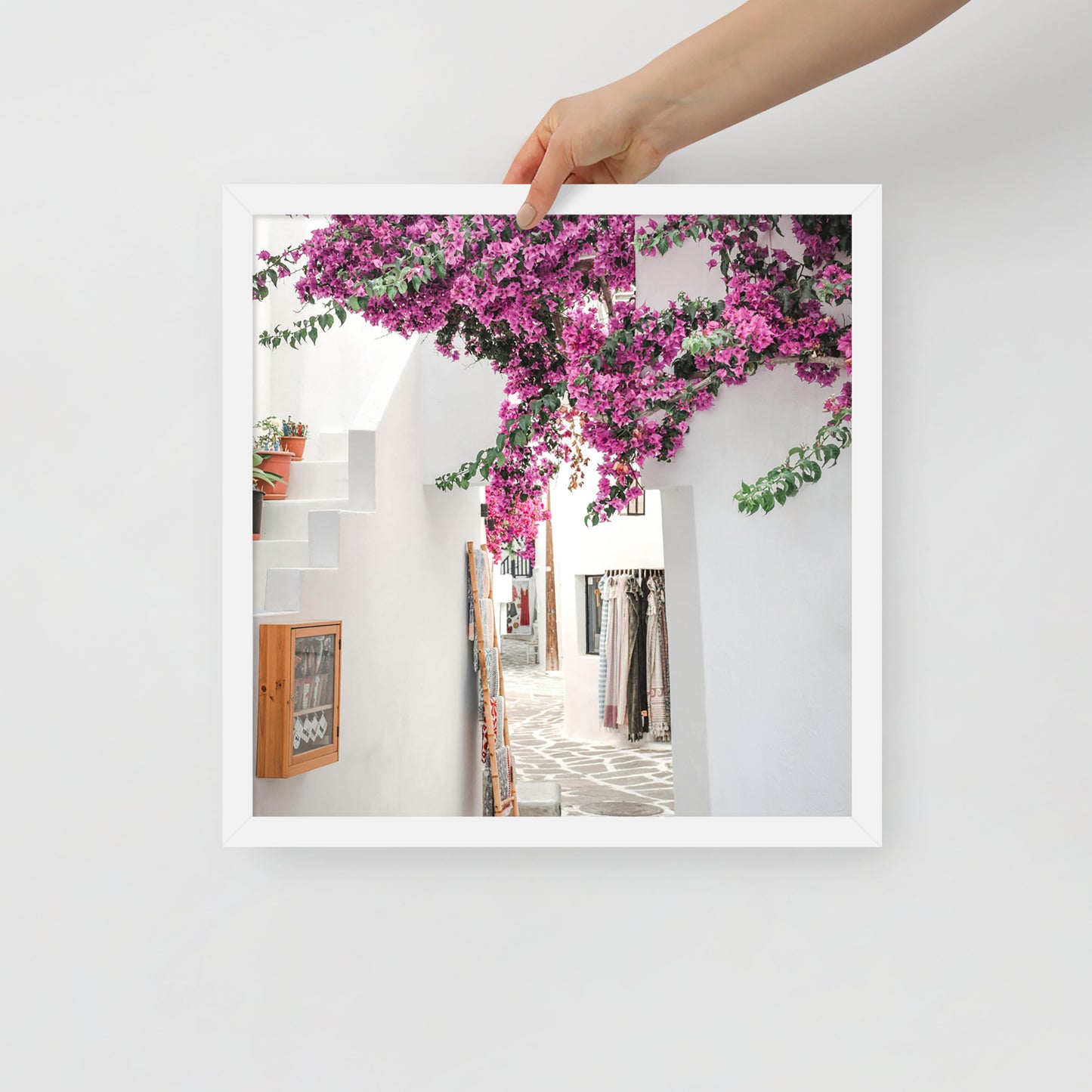 Santorini framed photo paper poster