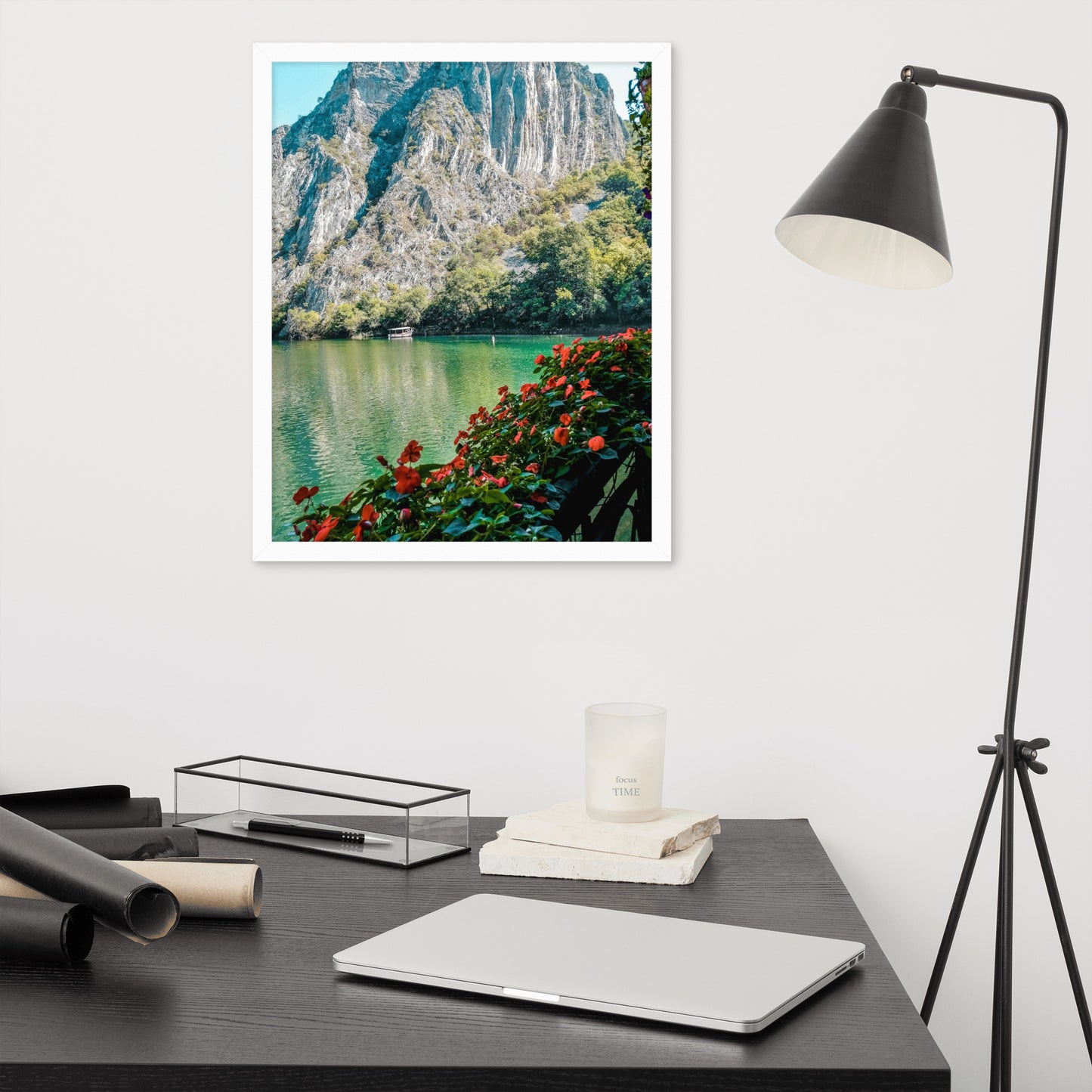 Matka lake framed photo paper poster