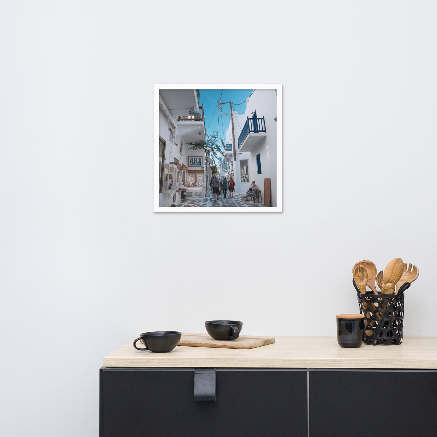 Mykonos framed photo paper poster