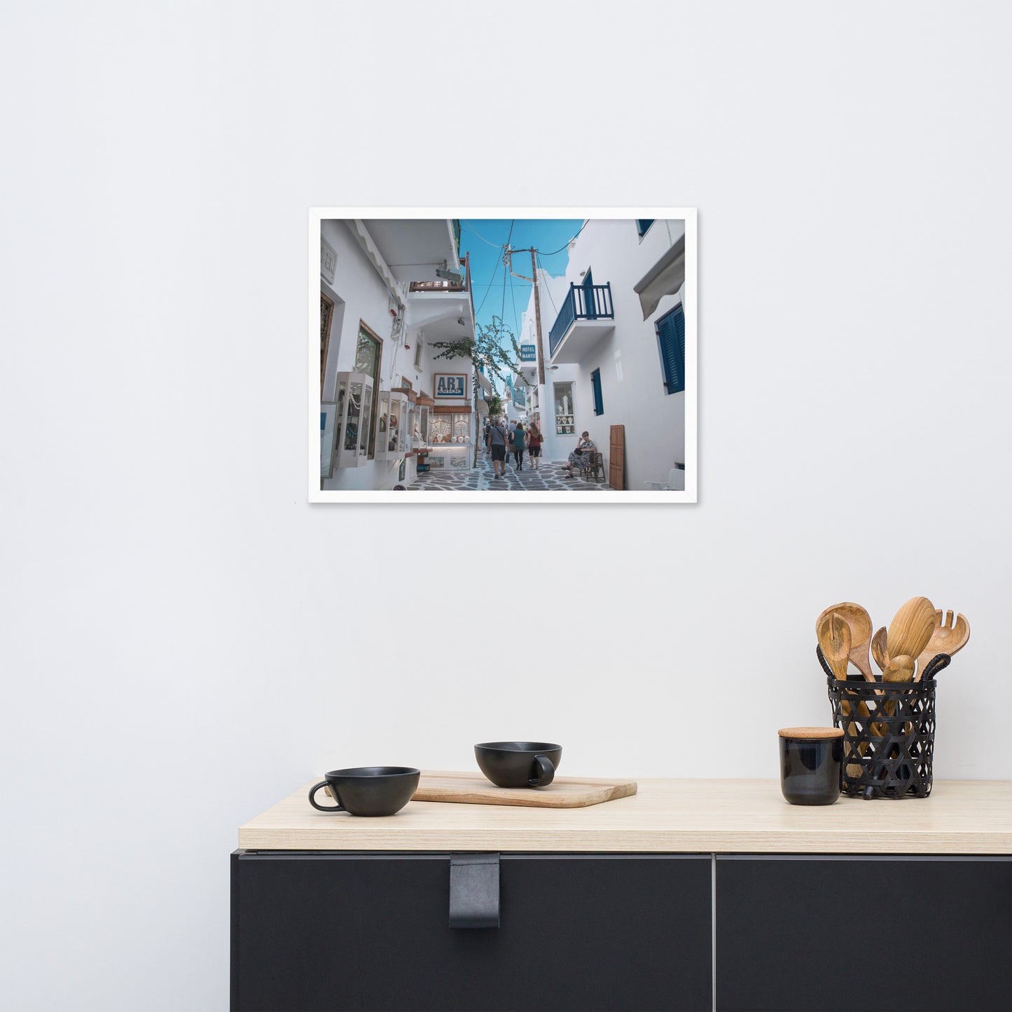 Mykonos framed photo paper poster