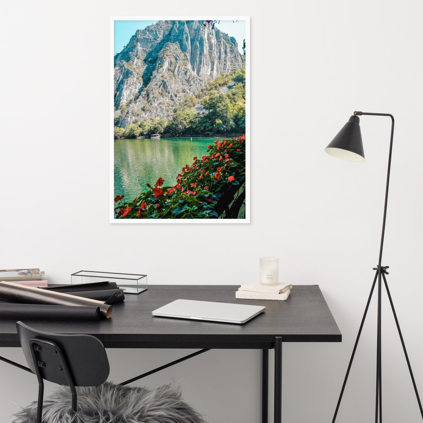 Matka lake framed photo paper poster